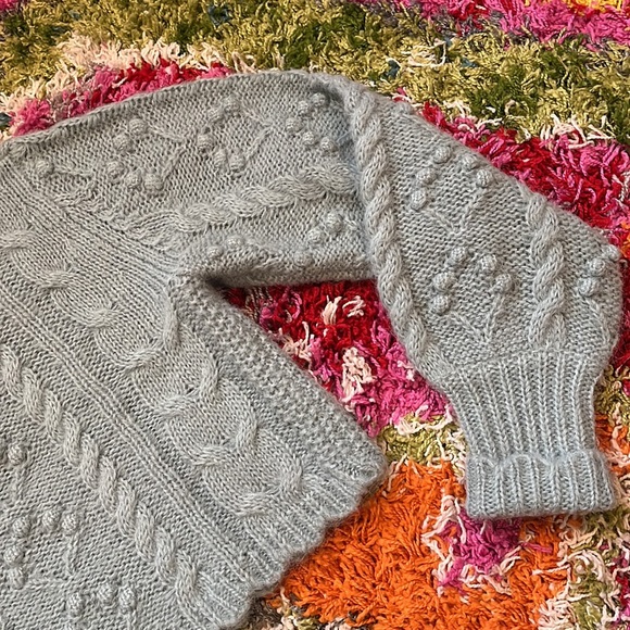 Loveshackfancy Berget Cropped Sweater, sparkling brook XS - Picture 8 of 10